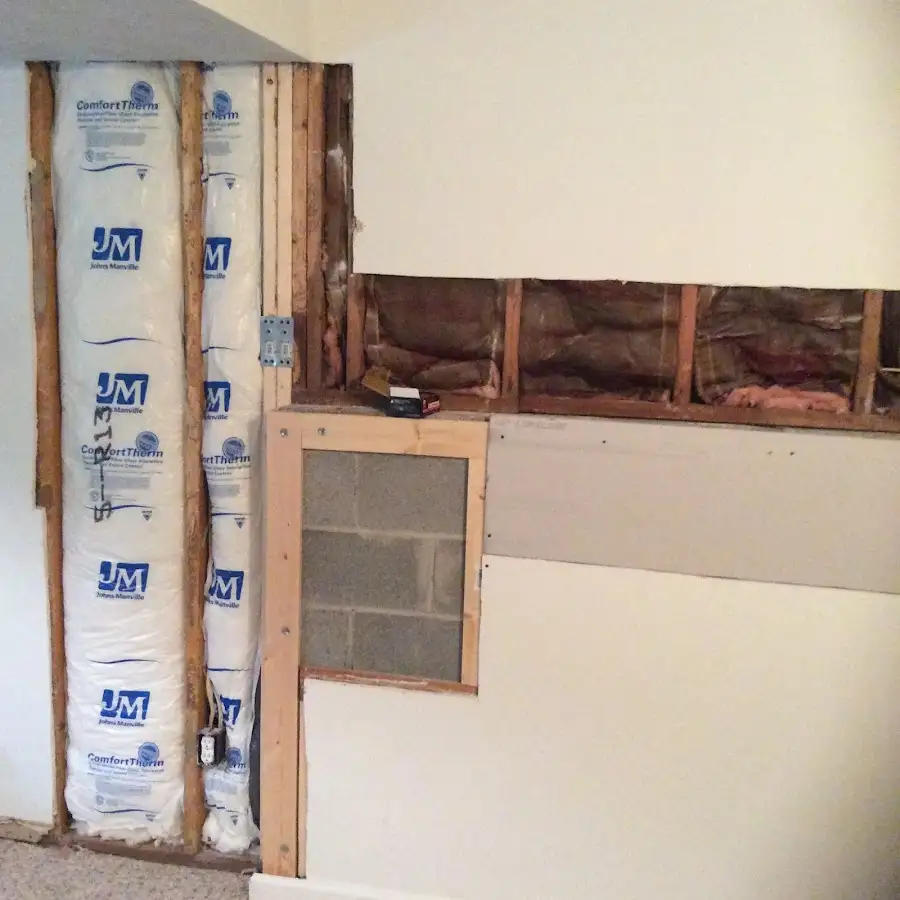 Wall insulation replacement during Basement Flood Cleanup in Phoenix